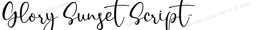 Glory Sunset Script字体转换